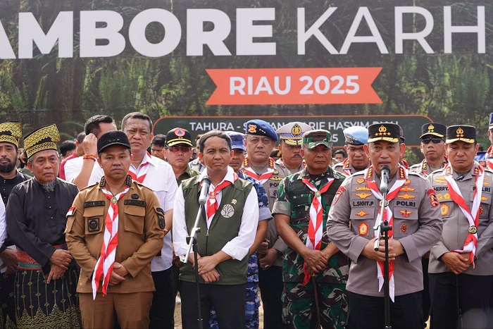 Kapolda Riau, Gubernur, dan Danrem  Deklarasi Jambore Karhutla 2025