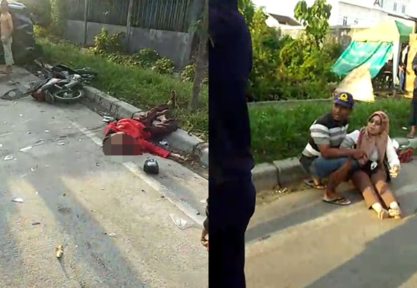 Pria Lanjut Usia Tewas Tertabrak Honda Brio ‘Terbang’ di Jalan Cemara
