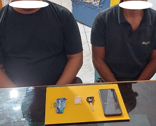 Polsek Singingi Tangkap Dua orang Terkait Dugaan Penyalahgunaan Narkotika Jenis Sabu