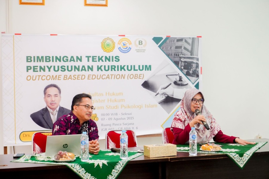 Prodi Ilmu Hukum, Psikologi Islam dan Prodi Magister Hukum UMRI Ikuti Bimtek Penyusunan Kurikulum Outcome Based Education