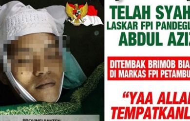 Innalillahi! Jakarta Rusuh, Laskar FPI Abdul Aziz Tewas Diduga Tertembak, Polisi Bilang Begini