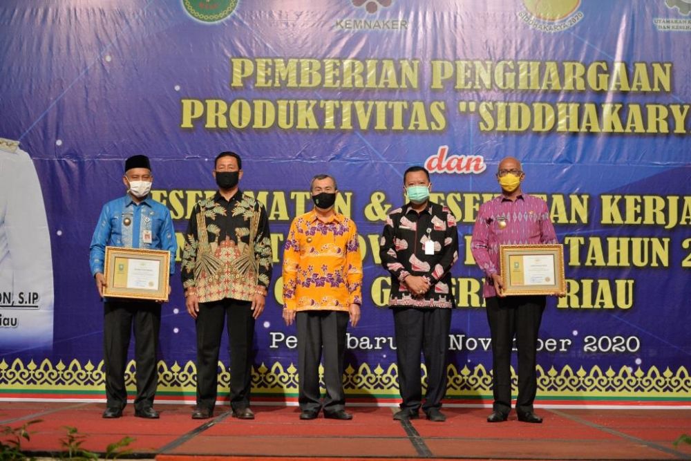6 Perusahan Riau Terima Penghargaan Siddhakarya Tahun 2020