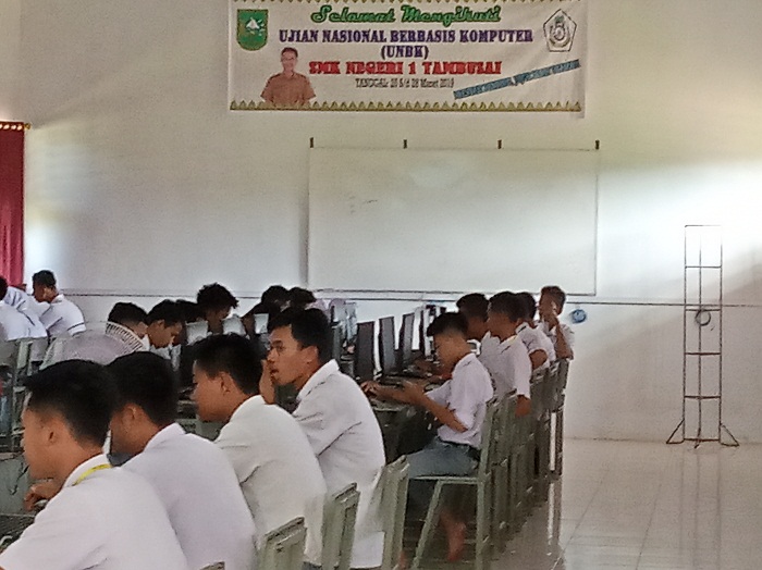 134 Siswa SMK Negeri 1 Tambusai-Rohul Ikuti UNBK 2019