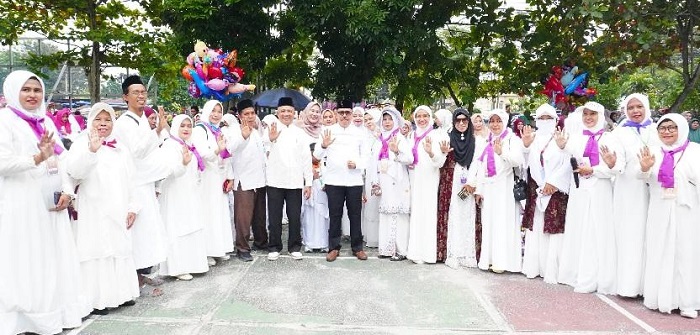 Kankemenag Pekanbaru Buka   Peragaan Manasik Haji RA KKG Al Mubarokah