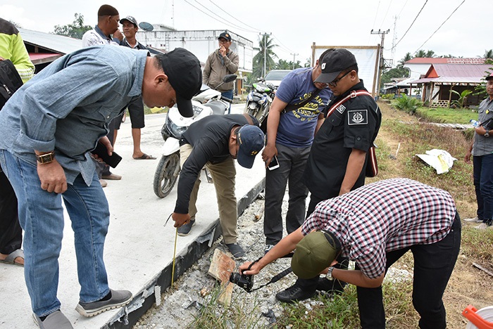 Cegah Pelanggaran, TP4D Kontrol 5 Proyek Peningkatan Jalan di Pulau Rupat 