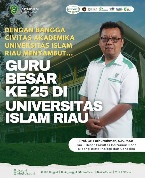Universitas Islam Riau tambah Guru Besar Bidang Bioteknologi dan Genetika