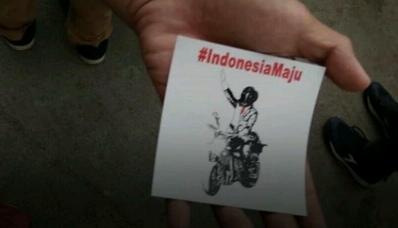 Beredar Stiker Jokowi Naik Moge di  GBK Jelang Penutupan Asian Games 2018, Maksudnya Apa Ya?