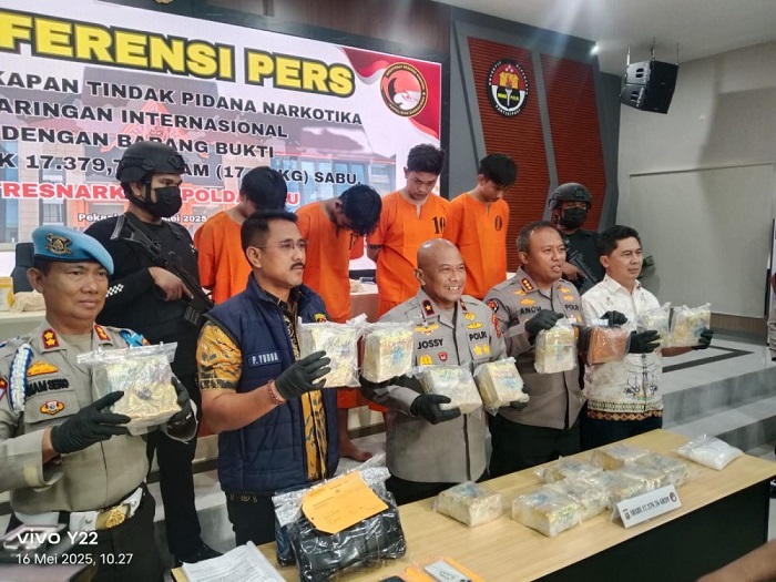 Tangkap 4 Orang Anggota Jaringan Internasional, Polisi Temukan 17,37 Kg Sabu