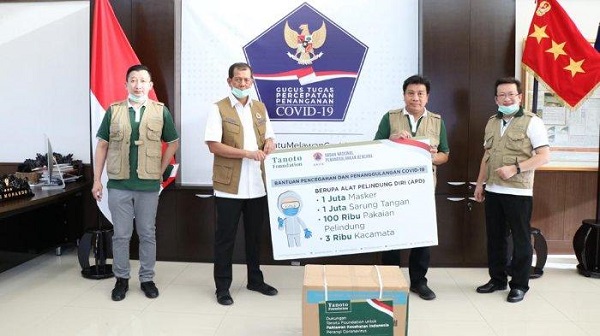 Tanoto Foundation Donasikan Jutaan APD ke Gugus Tugas Percepatan Penanganan Covid-19