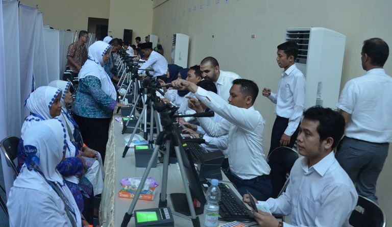 2.650 CJH Pekanbaru Sudah Rekam Biometrix Visa Haji