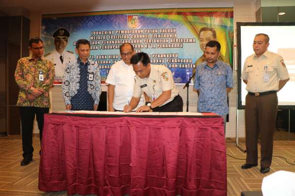 Bapenda Pekanbaru Launching Aplikasi Cannel Elektronik