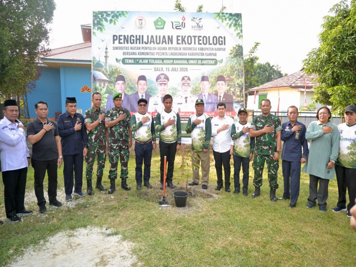 IPARI dan Komunitas Pecinta Lingkungan Gelar Penghijauan Ekoteologi di Salo, Bupati Kampar Ajak Wariskan Alam yang Lestari