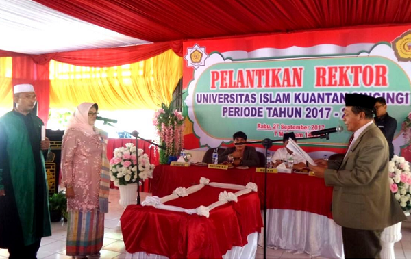 Dilantik, Elfi Indrawanis Resmi Jabat Rektor Universitas Islam Kuantan Singingi