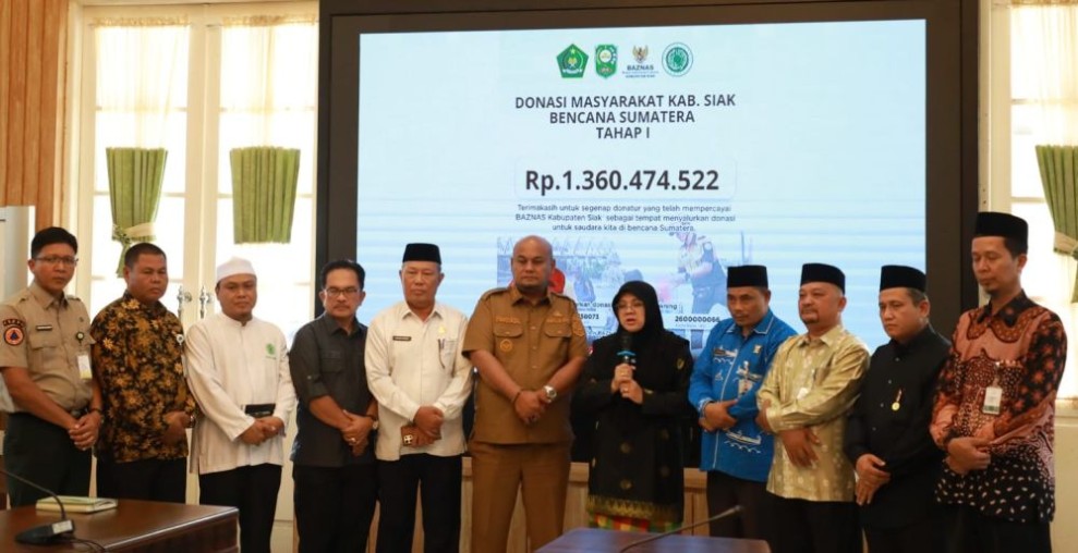 Donasi Tahap Pertama Warga Siak untuk Korban Bencana Sumatera Tembus Rp1,3 Miliar
