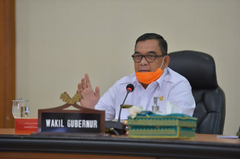 Wagubri Pimpin Rapat Diseminasi Rancangan PTM Terbatas Semester Genap TP 2020/2021