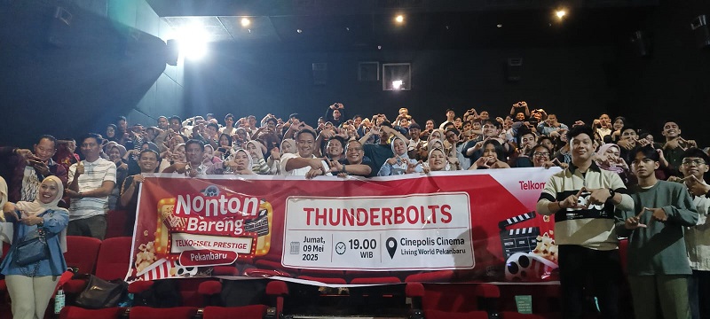 SERU! Telkomsel Prestige  Gelar Nonton Bareng 'Thunderbolts'  di Pekanbaru