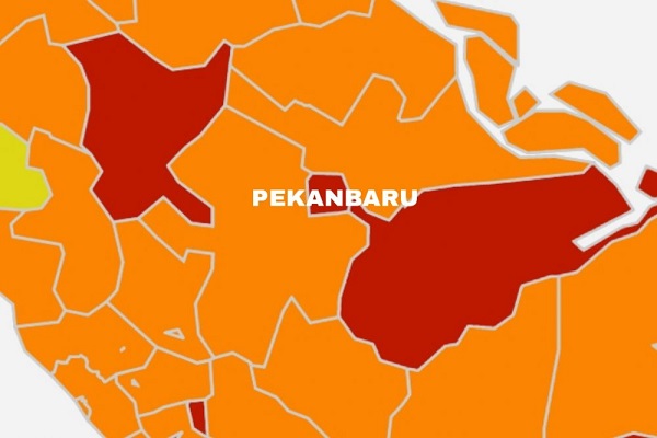 Kota Pekanbaru Zona Merah, Ini Daftar Peta Risiko Per Kelurahan...