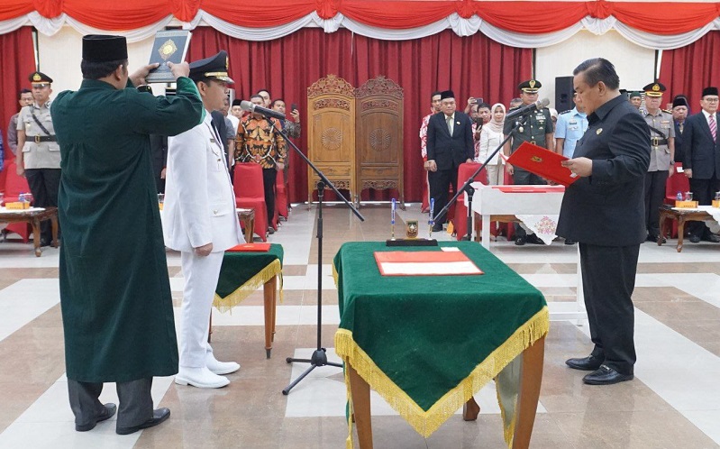 SF Hariyanto Lantik Erisman Yahya Jadi Pj. Bupati Inhil