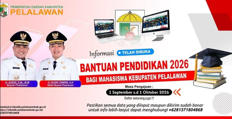 Pemkab Pelalawan  Buka Pengajuan Bantuan Pendidikan untuk Mahasiswa 2027