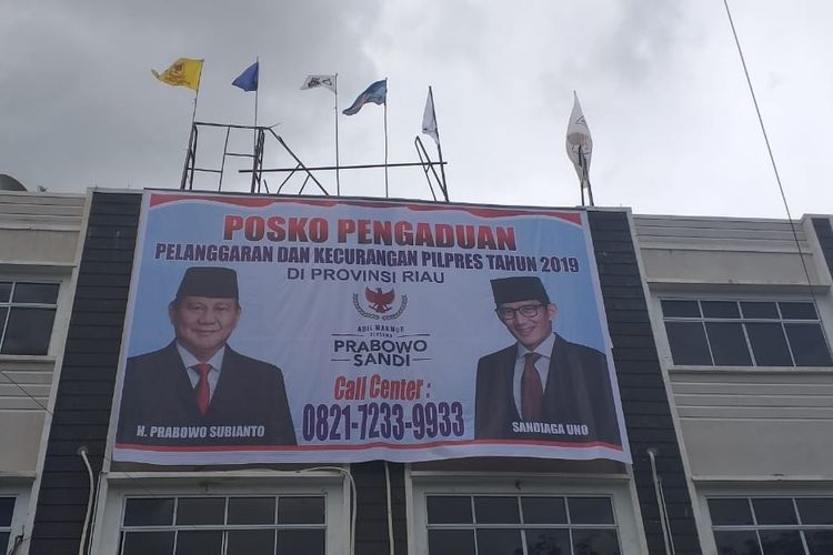 Badan Pemenangan Prabowo-Sandiaga di Riau Buka Posko Pengaduan, Ini Alamatnya