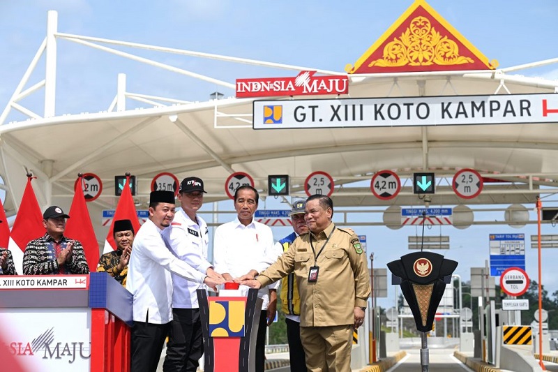 Pasca Peremian oleh Presiden, Tol Bangkinang-XIII Koto Kampar Bisa Dilintasi