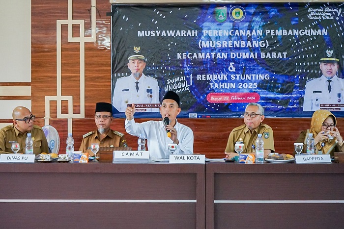 Wali Kota Pimpin Musrenbang Kecamatan Dumai Barat, Rencana Pembangunan Dibahas Secara Intensif Bersama Masyarakat