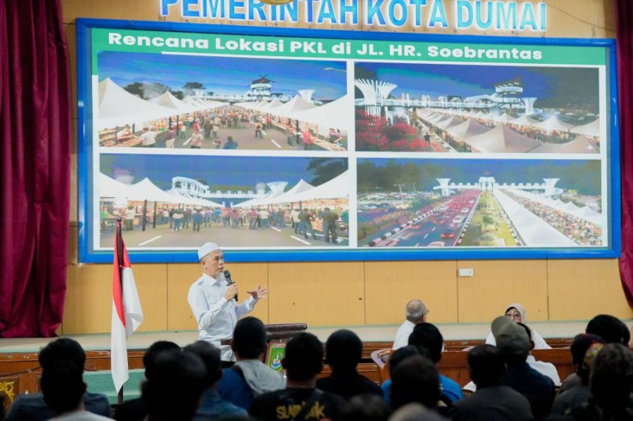 Bahas Rencana Relokasi, Pemko Dumai Gelar Sosialisasi Dengan Mengikutsertakan Pedagang Kaki Lima