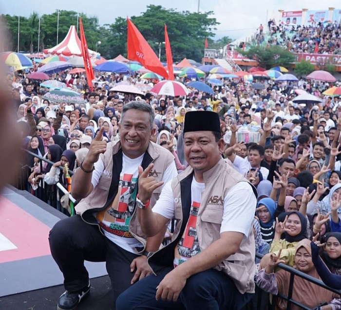 Ribuan Massa Pendukung Anton-Poti Hadiri Kompanye Akbar