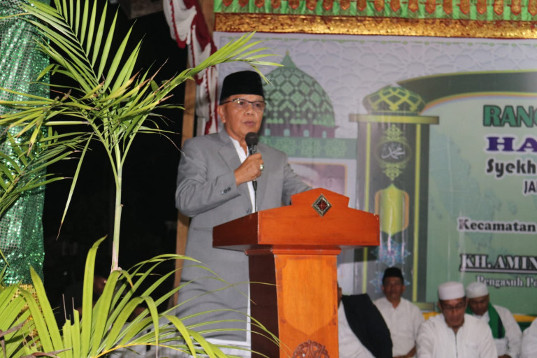 Plt Bupati Asmar Hadiri Haul Syekh Abdul Qodir Jailani Kecamatan Rangsang