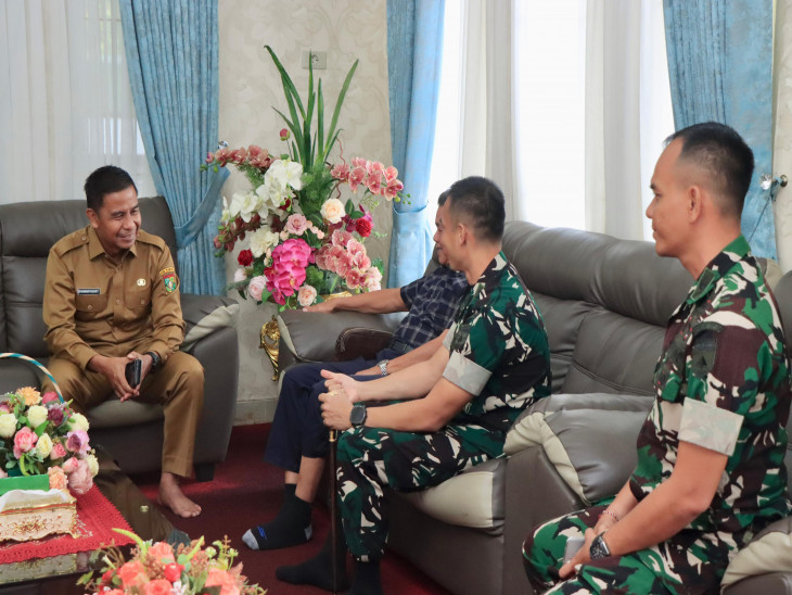 Perkuat Ketahanan Pangan, Bupati Kampar Terima Kunjungan Danyon Teritorial Pembangunan 898/Pancalang Cakti