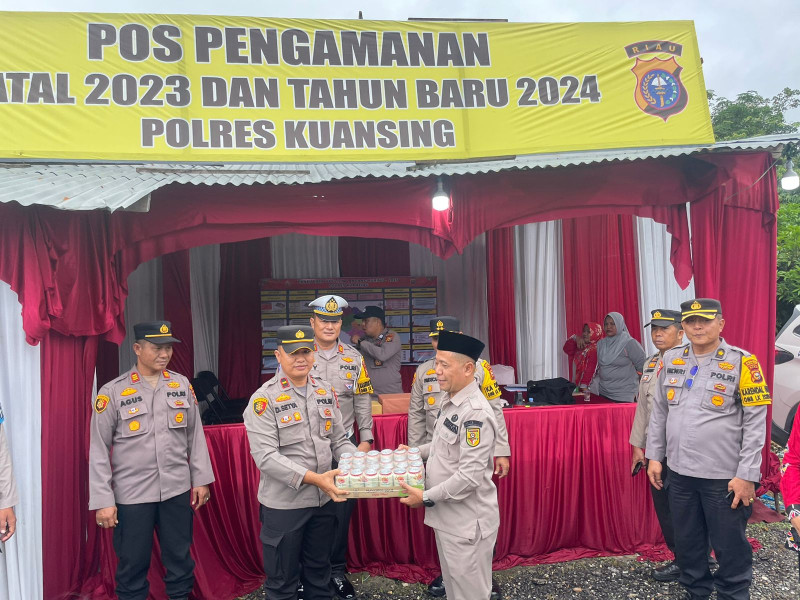 Kapolres Kuansing Beserta Forkopimda Lakukan Pengecekan Pos Pengamanan Nataru 2023