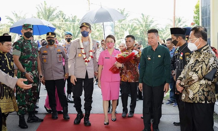 Polres Rohil Lakukan Pisah Sambut Jabatan Kapolres