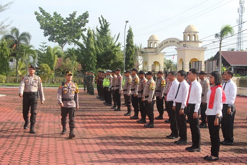 Pastikan Tahapan Pemilu Aman dan Damai, Polres Bengkalis Gelar Apel Kesiapan Personel