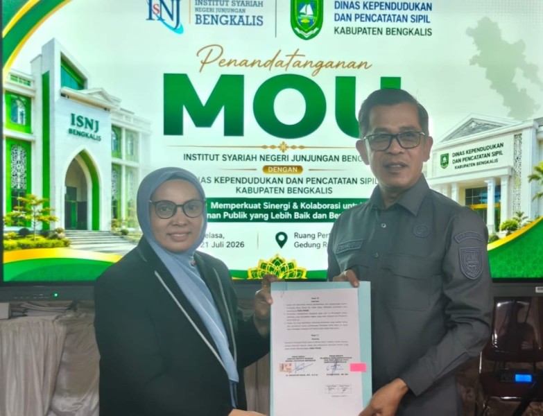ISNJ Bengkalis dan Disdukcapil Kabupaten Bengkalis Tandatangani MoU Penguatan Layanan Administrasi Kependudukan