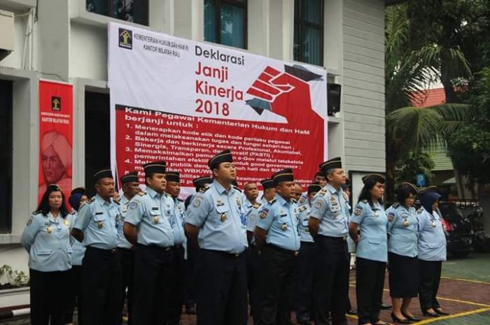 Kanwil Kumham Riau Deklarasikan Komitmen Bebas Korupsi