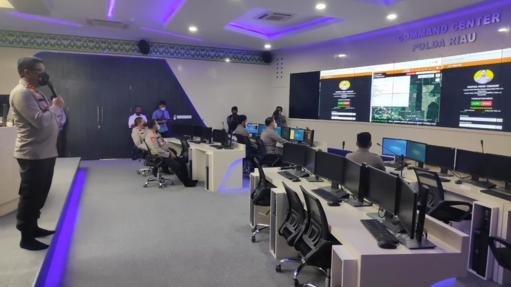 Kapolda Riau Pantau Jalannya Pilkada, Melalui Dashboard Lancang Kuning