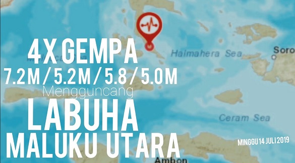 BREAKING NEWS: Gempa 7,2 Skala richter Guncang Labuha Maluku Utara, Disusul  Biak Numfor Papua