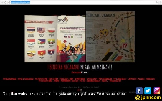 Bendera Merah Putih Terbalik, Hacker Mengamuk, Situs Malaysia Jadi Sasaran, ini Katanya....