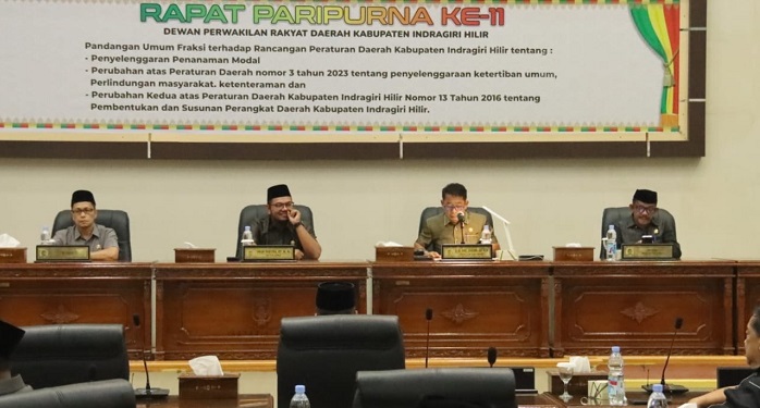 DPRD Inhil Sampaikan Pandangan umum Terkait Usulan 3 Ranperda