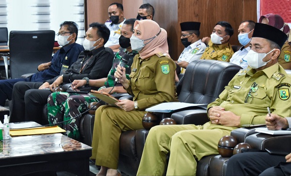 Bupati dan Wakil Bupati  Inhu Ikut Rakor Penanganan Lebaran Bersama Gubernur