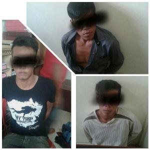 Merampok  Suami Istri di Gaung Anak Serka, Tiga Pemuda Ini Dibekuk di Kuala Kampar