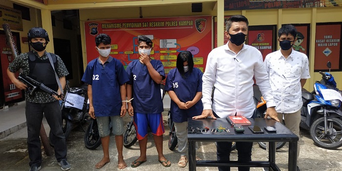 Polres Kampar Ungkap Komplotan Penadah Motor Curian Jaringan Pekanbaru, Kampar dan Inhil, 10 Motor Ini Jadi Buktinya