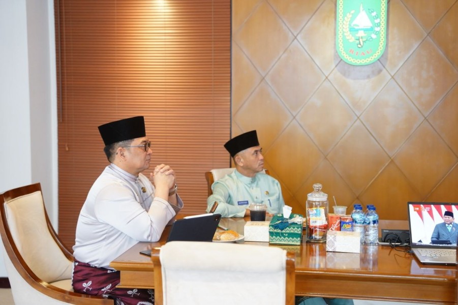 Sekda Riau Saksikan Pidato Kenegaraan Presiden dari Kantor Gubernur