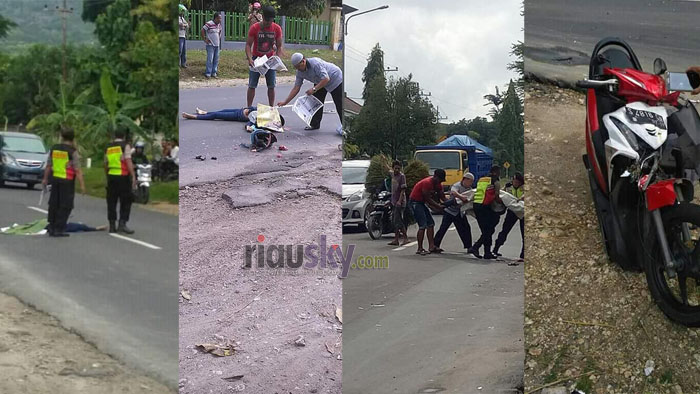 BRAKKK...Motor Oleng Lalu Dihantam Dump Truk, Novi Iryanti Widya Pangestika Tewas Mengenaskan di TKP
