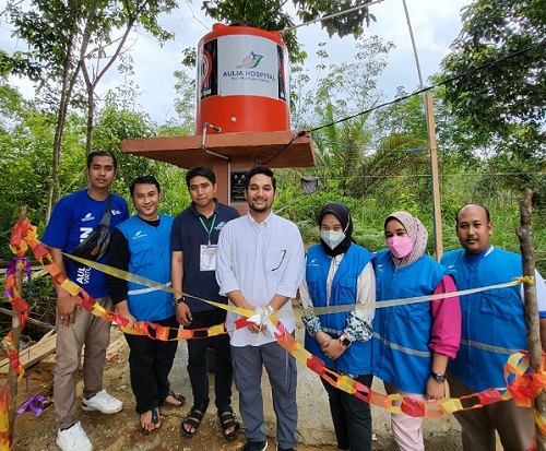 Riau Medical Camp 2 dan Bakti Sosial IDI  Riau, Aulia Hospital Fasilitasi Air Bersih di Desa Balung, Kampar.