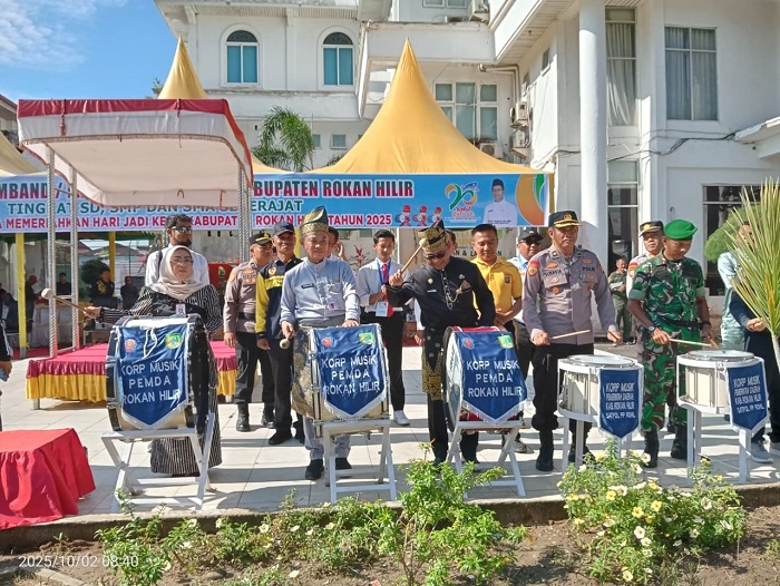 Hari Jadi Rokan Hilir Ke-26, Sebanyak 25 Sekolah Ikuti Lomba Drum Band