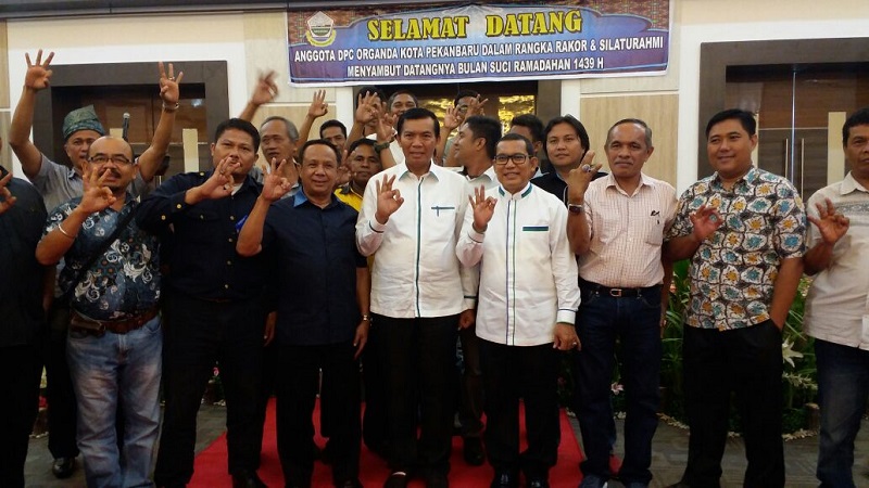 Gelar Rakor dan Silaturrahmi, Organda Pekanbaru Nyatakan Dukung Firdaus-Rusli di Pilgubri 2018
