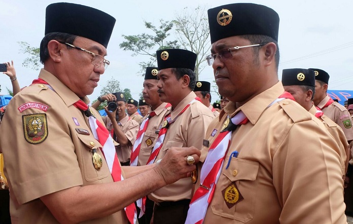 Jumat Pagi, HM Wardan Buka Perkemahan Karya Kecamatan Keritang