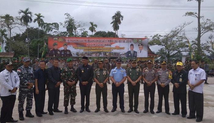 Kodim 0314/ Inhil Gelar Upacara Pembukaan TMMD ke-101 Tahun 2018