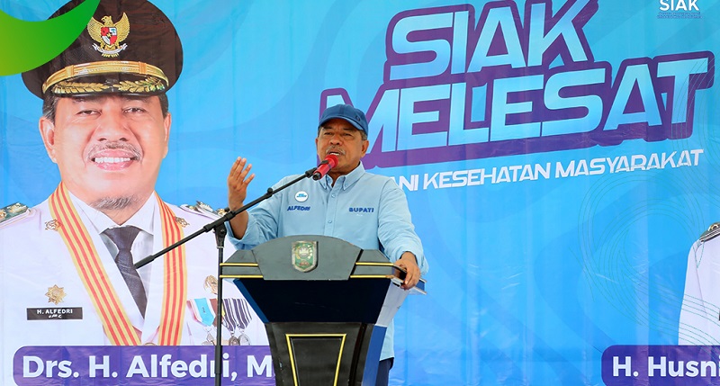 Bupati Alfedri Hadiri Siak Melesat di Sialang Palas Lubuk Dalam